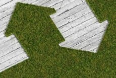 House outline made with grass